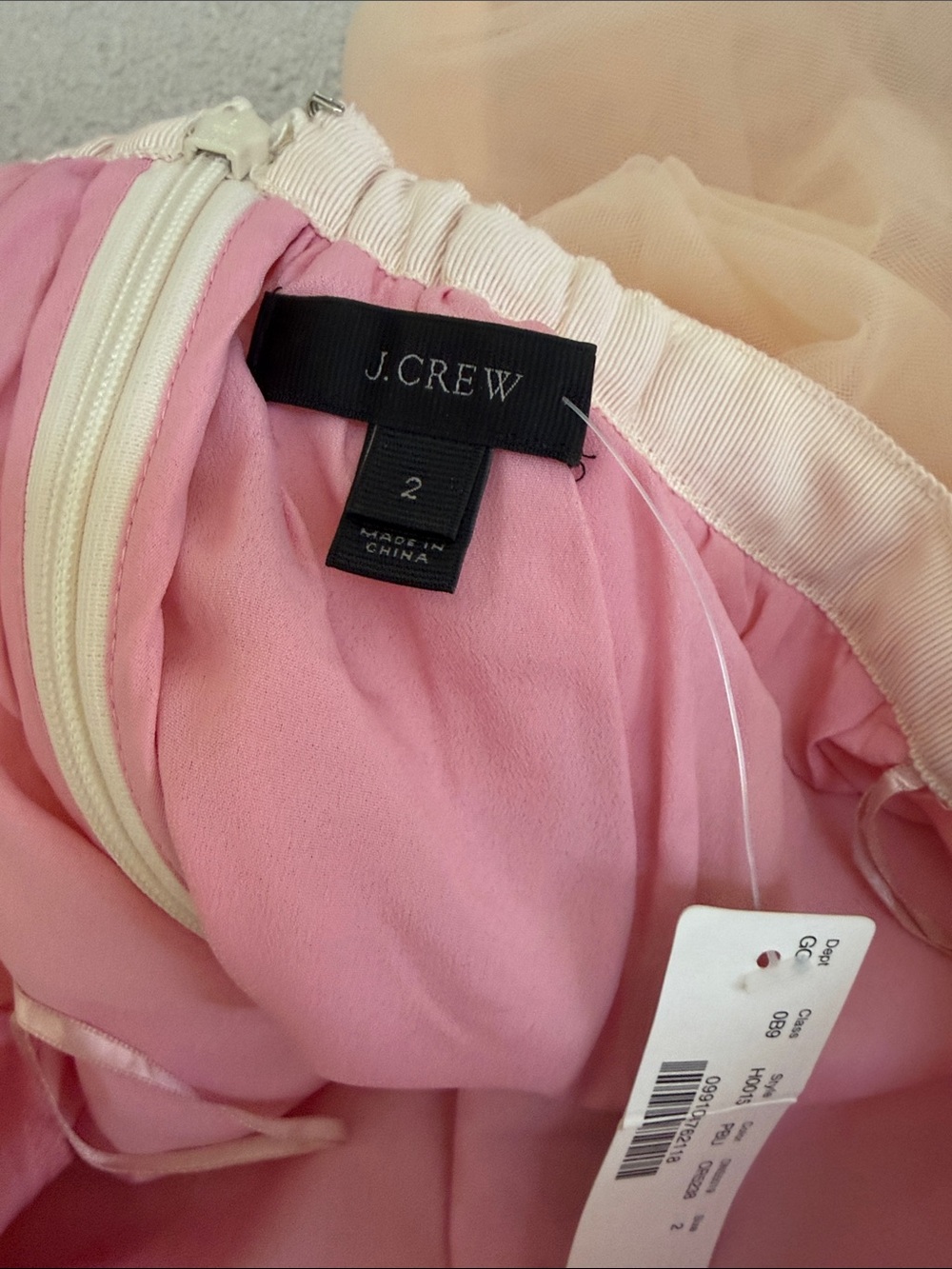 J. Crew Pink Tulle Long Skirt sz 2 NWT - Picture 3 of 5